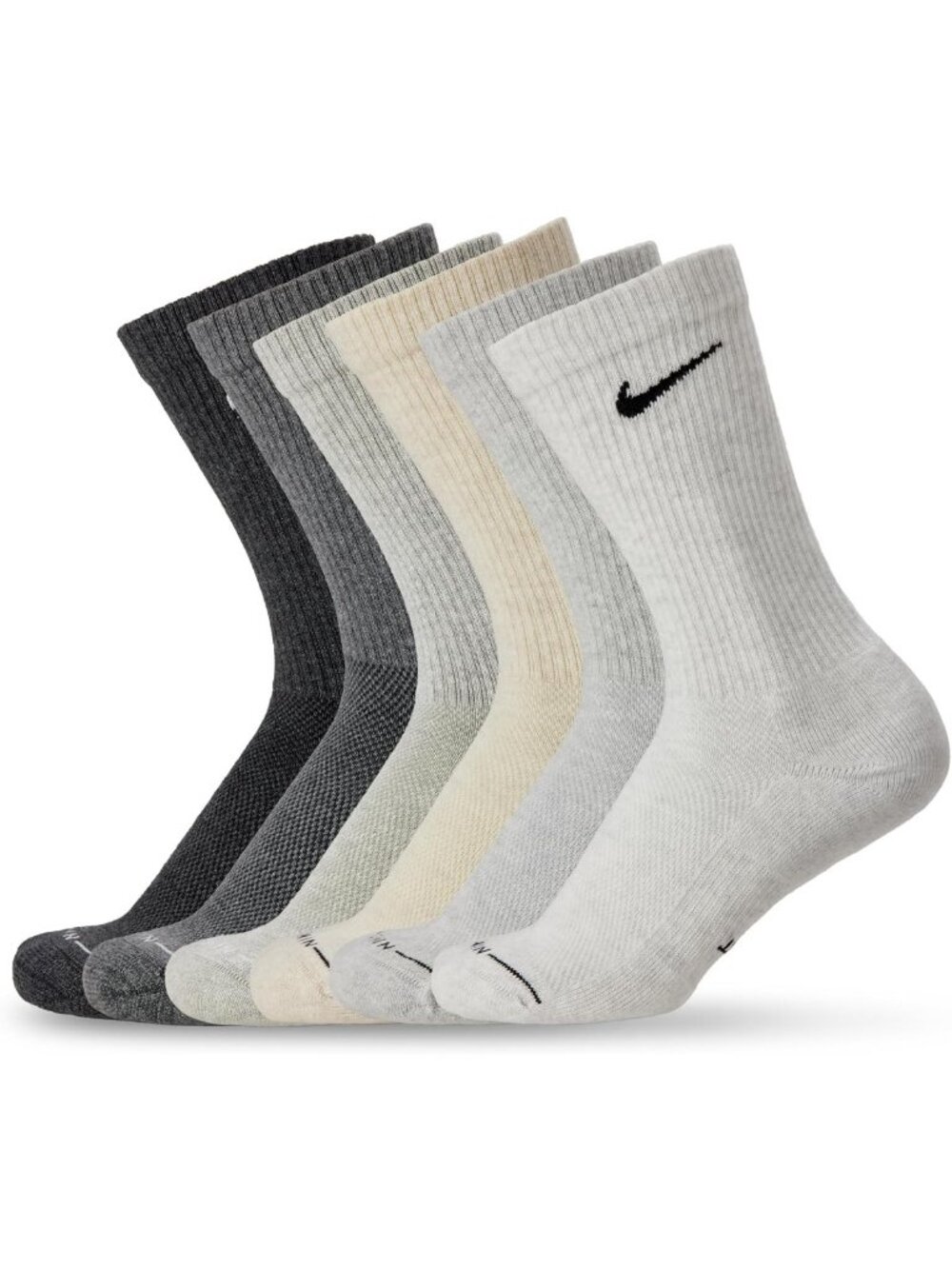 Elevated Crew Socks for Men & Women - 6-Pack, Comfortable Everyday Wear